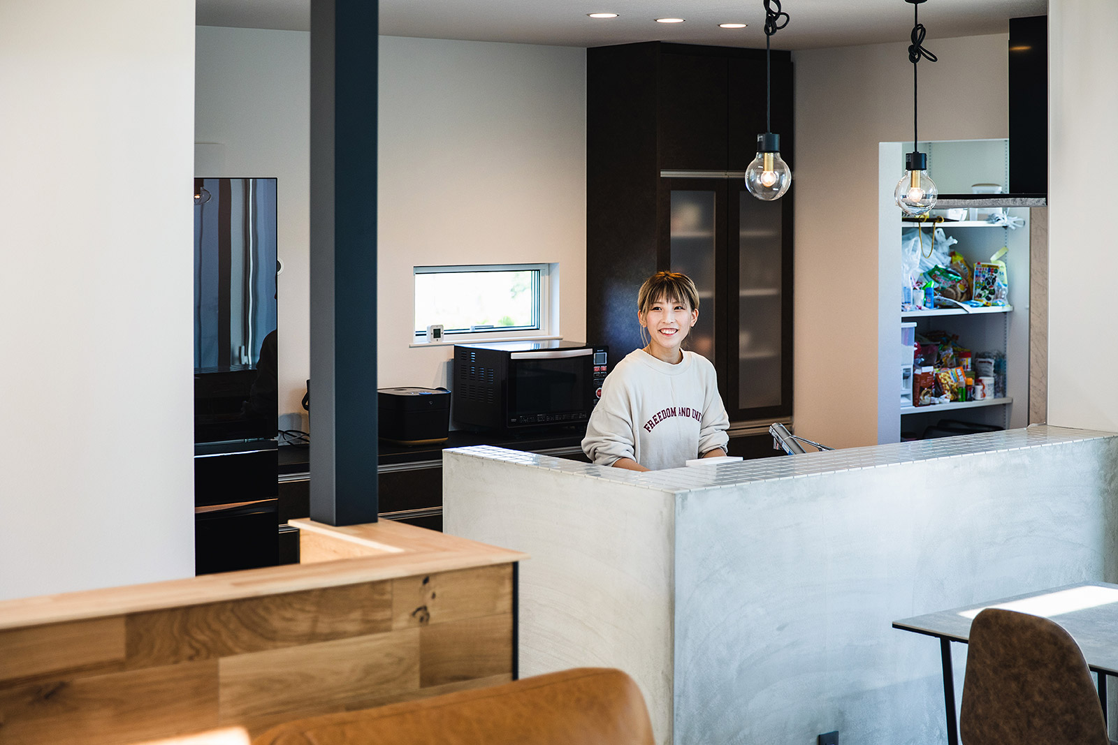 中庭を囲むコの字型の平屋