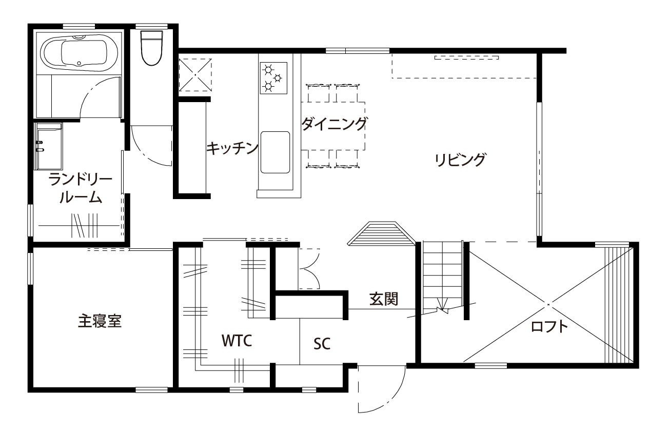 建築面積20坪の間取り