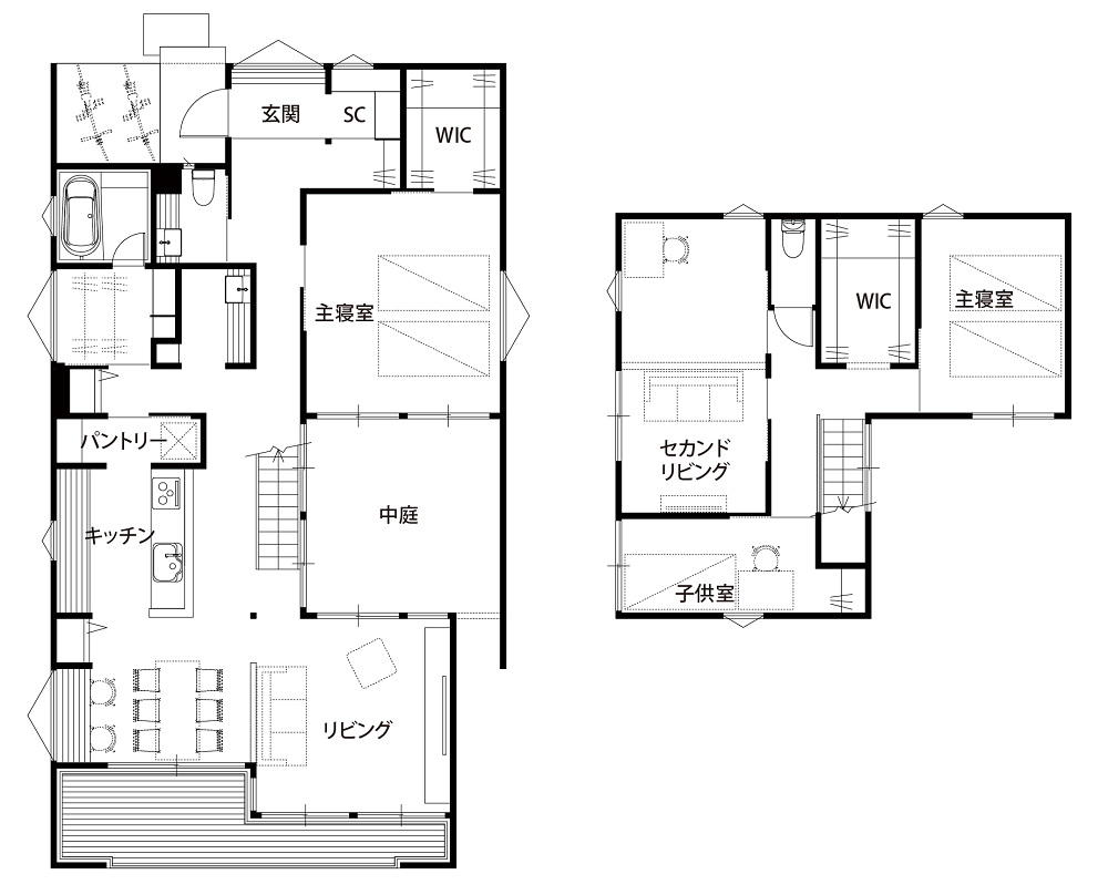 2世帯住宅の間取り