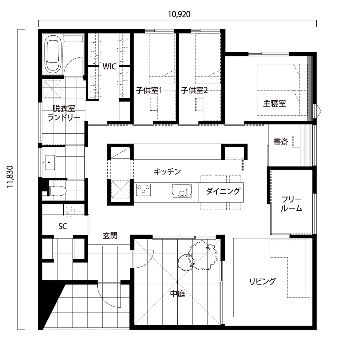 平屋の間取り