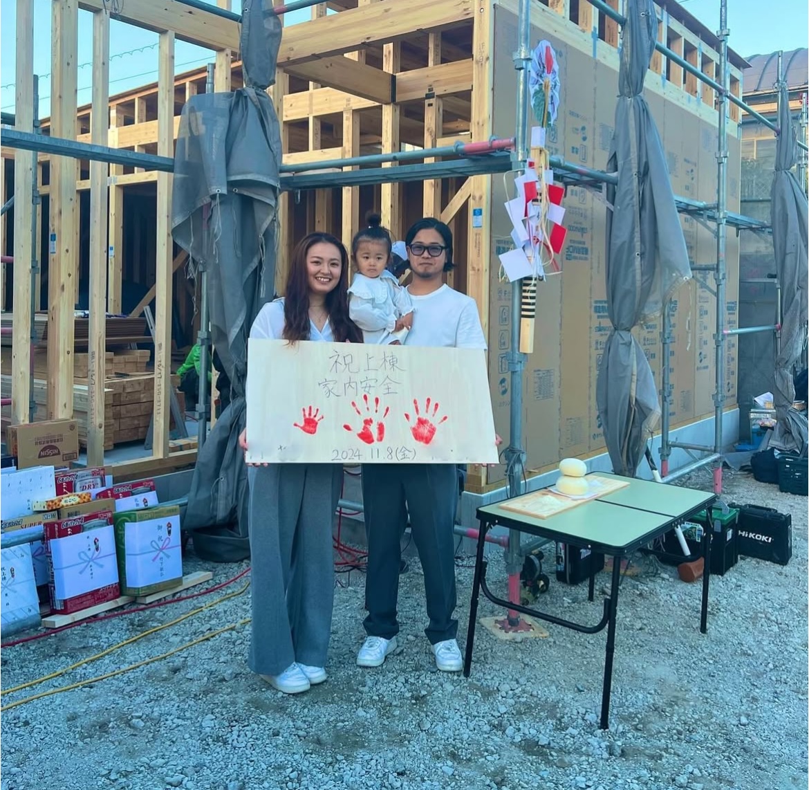 O様邸の上棟式と餅投げを執り行いました✨