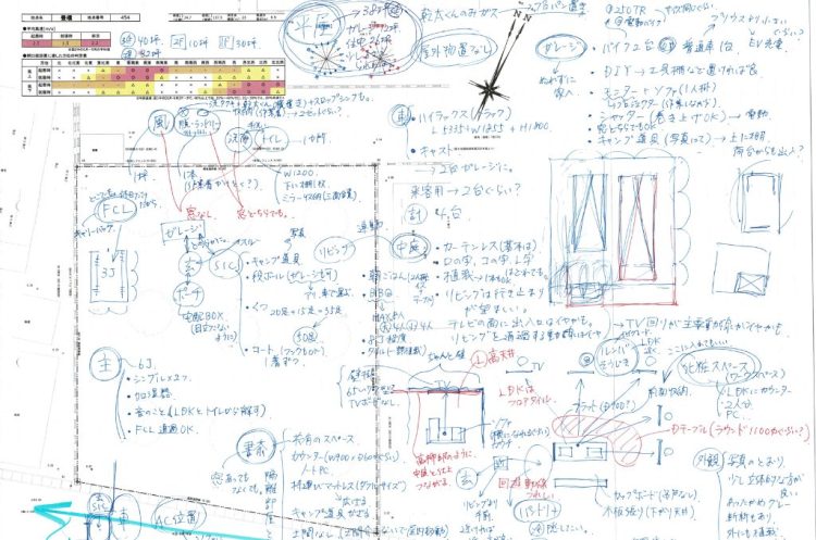 建築家スケッチメモ